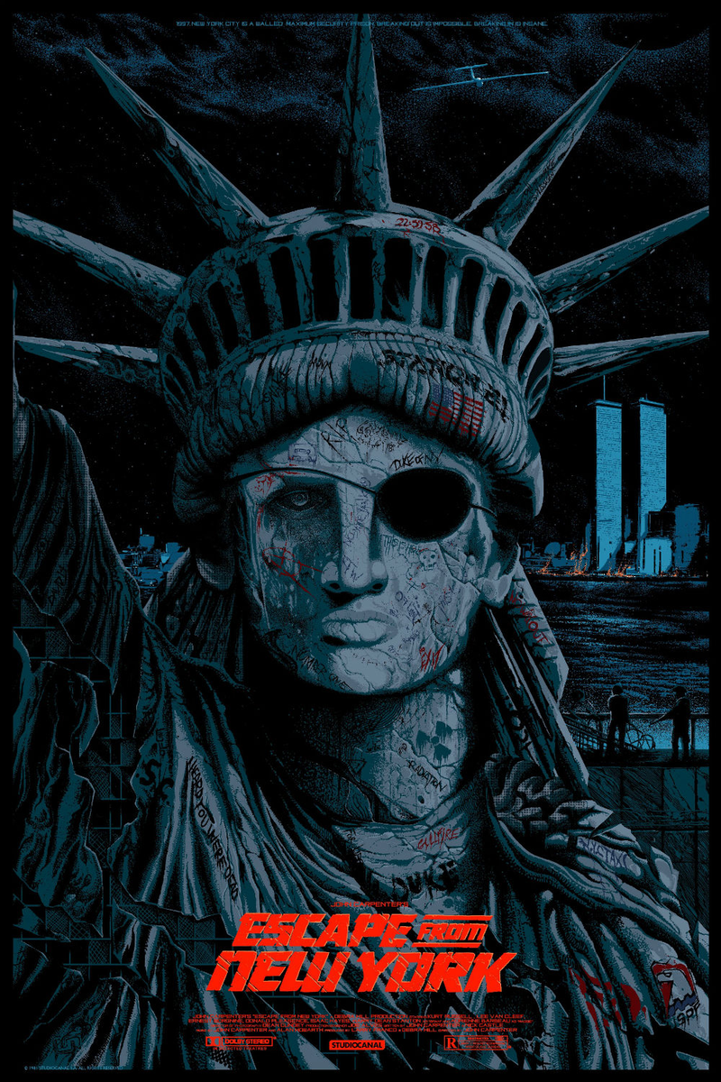 Illustration for article titled Lady Liberty Takes Center Stage on This Stunning Poster for Escape From New YorkÂ